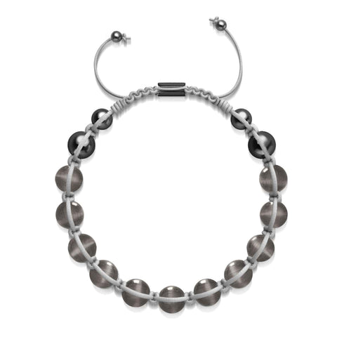 Charcoal | Silver | Cheshire Glass Charmballa Bracelet